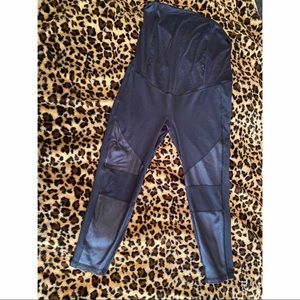 Isabel Maternity leggings with faux leather